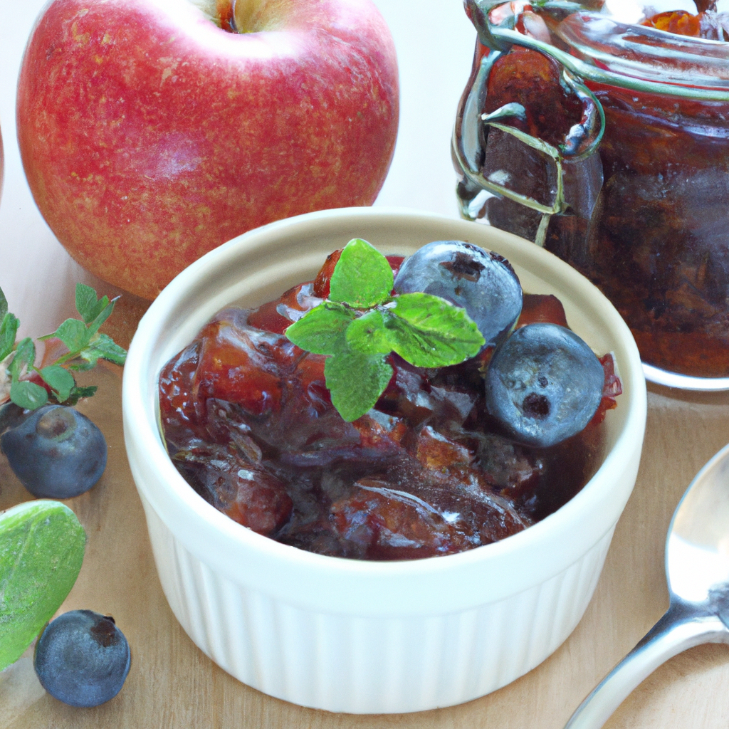 Mermelada de arándano y manzana