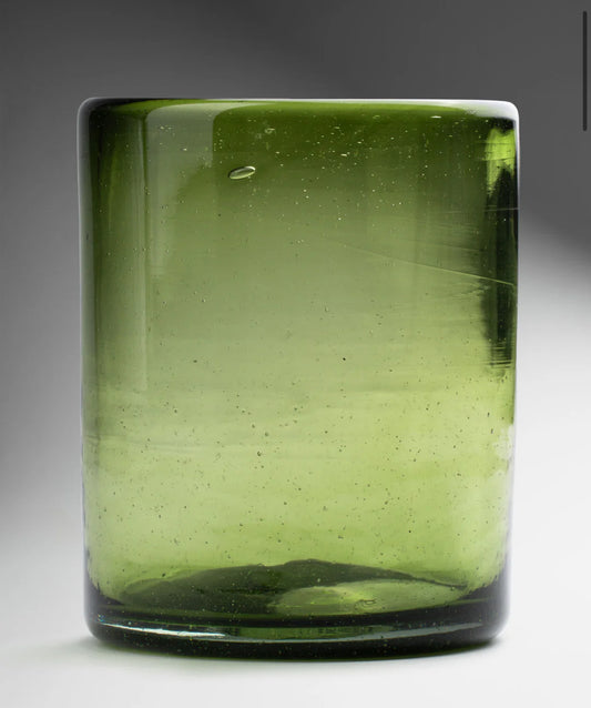 Frasco vidrio soplado verde