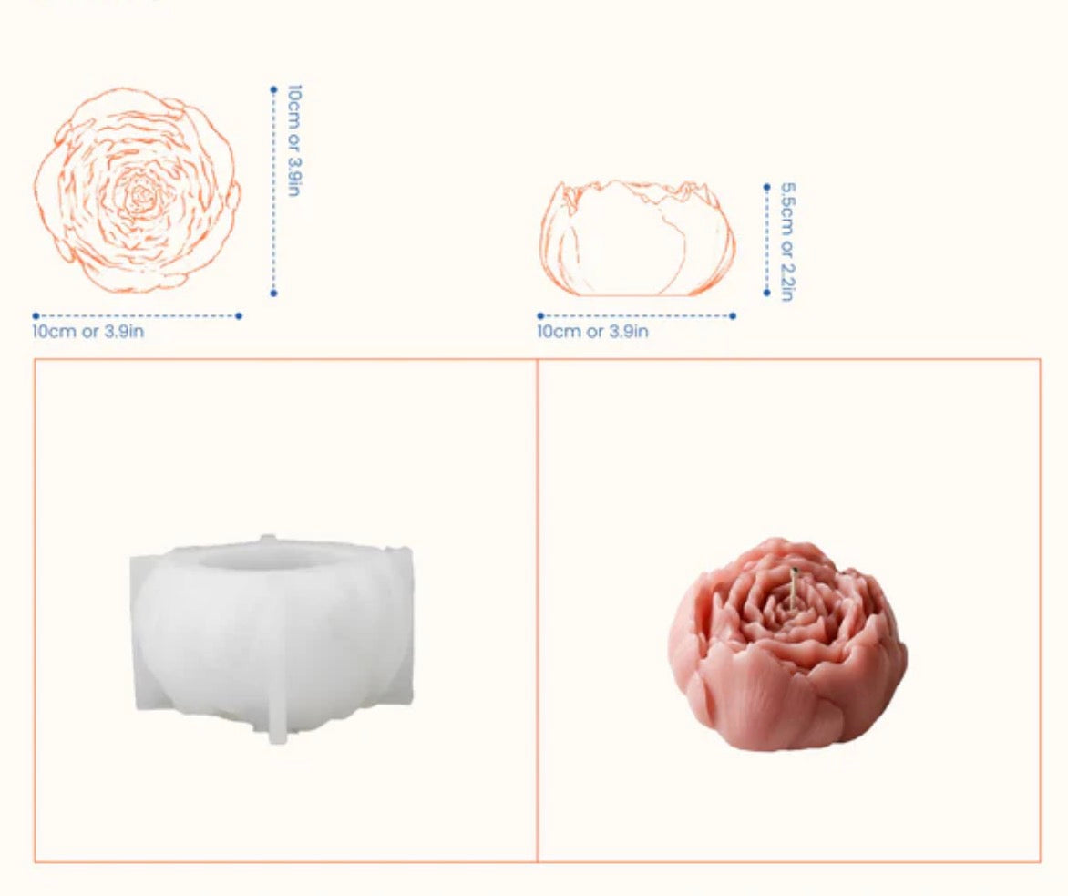 Molde flor Peonia