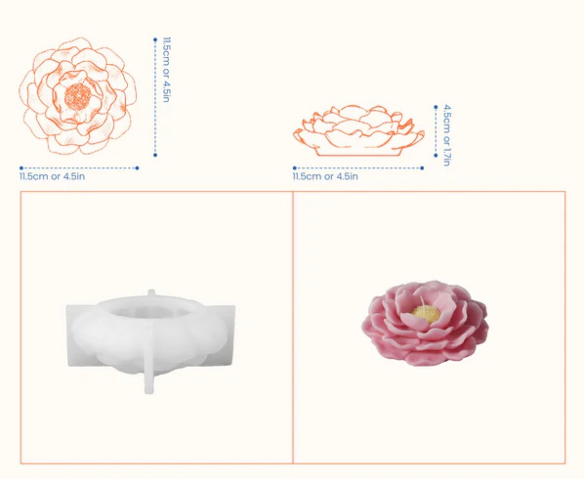 Molde flor Camelia