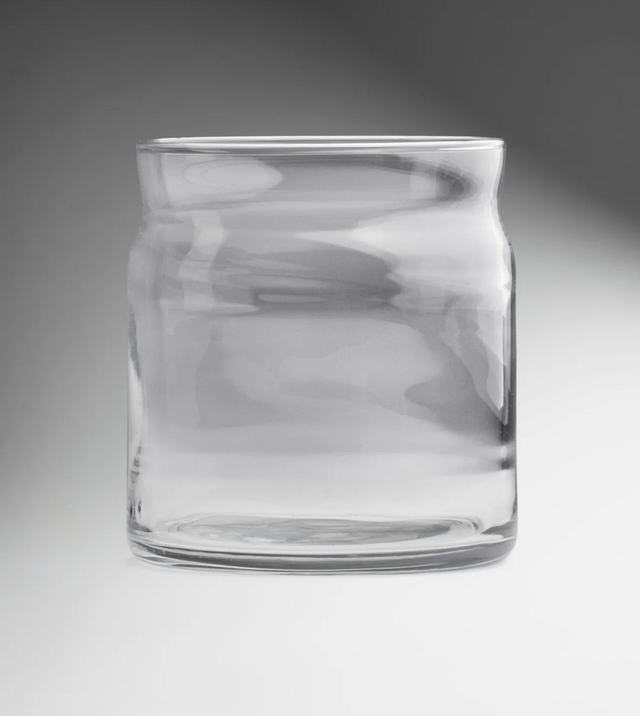 Frasco de vidrio transparente ondulado 7 oz