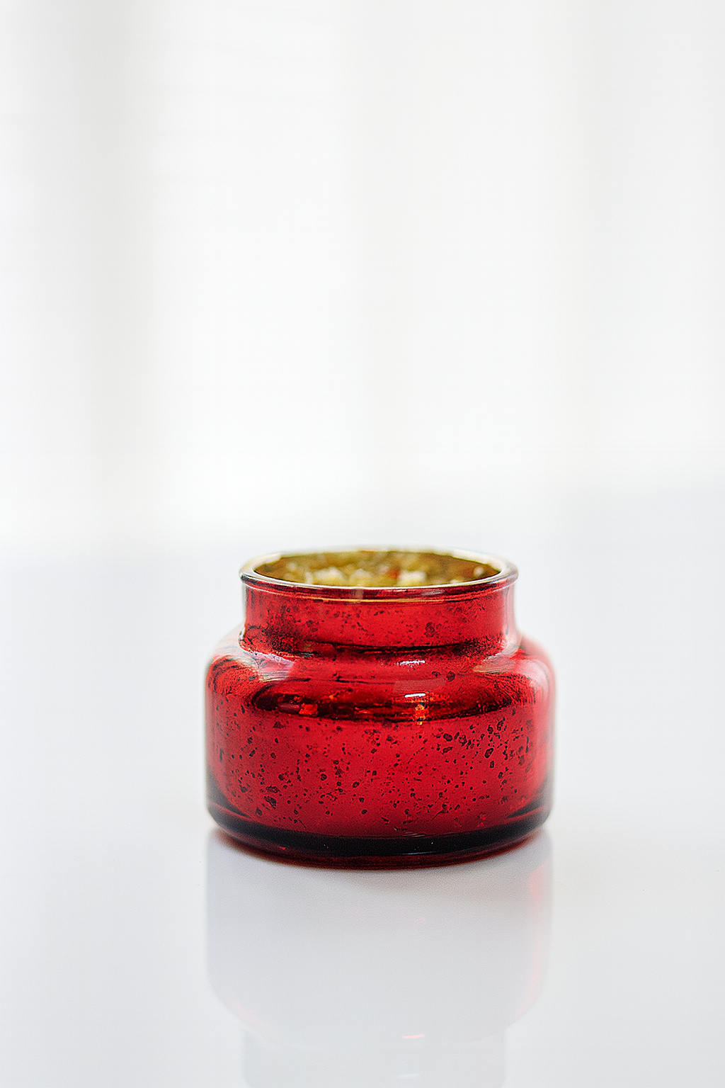 Frasco de vidrio rojo mini