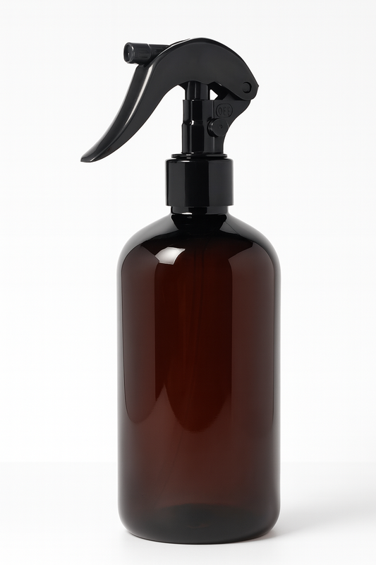 Botella Atomizadora plástico  ambar 500ml