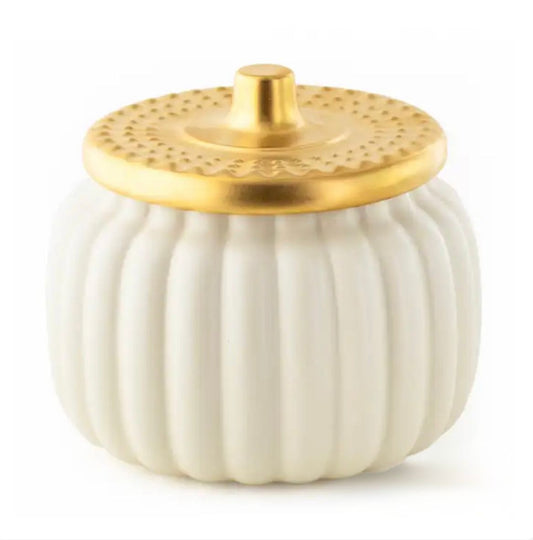 Frasco calabaza con tapa dorada